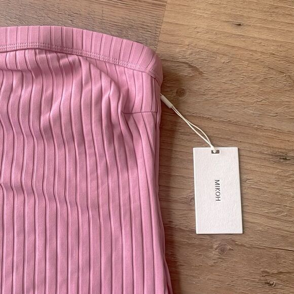 NWT Mikoh Kipu Ribbed Strapless One Piece XS in Fig - Picture 5 of 9